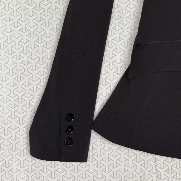 White House Black Market Black One Button Blazer Size 2 - Picture 6 of 9